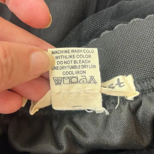 Studio West Mesh Skirt Sz L Black Cottage Festival Fairy Grunge Embroidered Size L