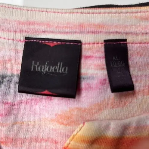 Rafaella Short sleeved, V-neck Multicolored Casual Top