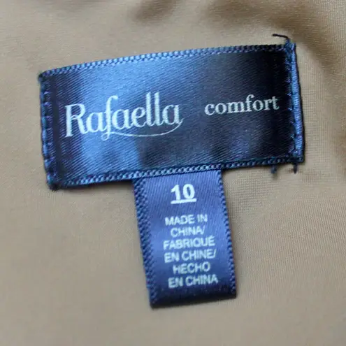 Rafaella Caramel Brown Vegan Suede Fitted High-Rise Leggings 10