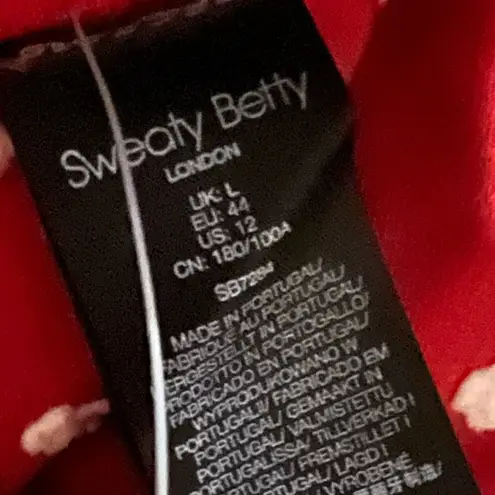 Sweaty Betty London Red Fairisle Base Layer Leggings Size L New with Tags