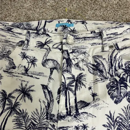 J. McLaughlin Alma Pant in Heron Tolie, Size 10 Summer Resort Vacation Preppy