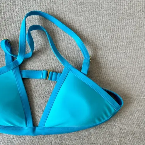 93 play street Serena bubble blue triangle bikini top new XL