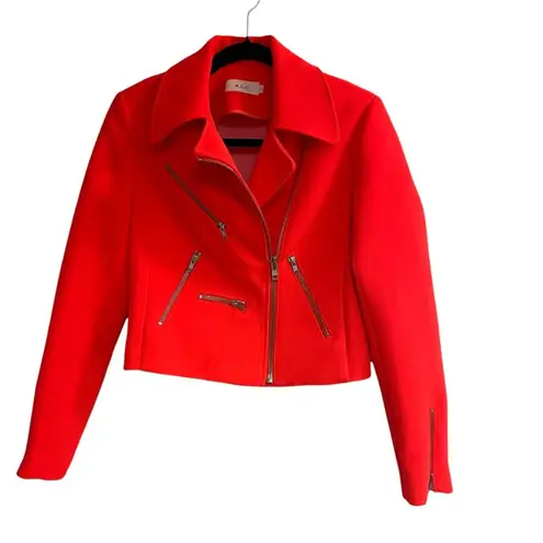 ALC Frank ALC Neon Orange Scuba Moto Jacket