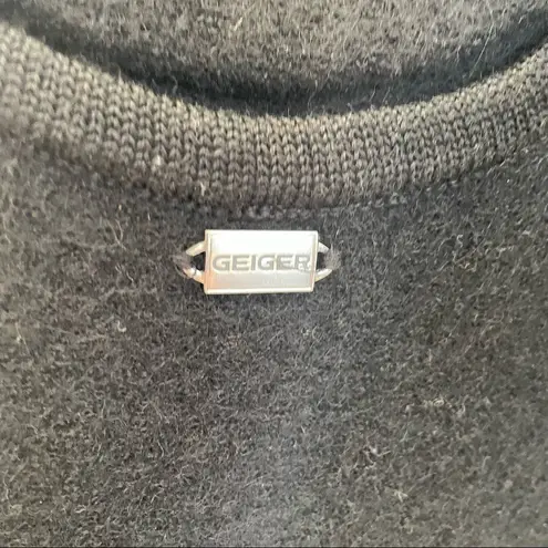 Geiger Classic Walk Smiley Boiled Wool Button Front Jacket Coat 38 8 M Black