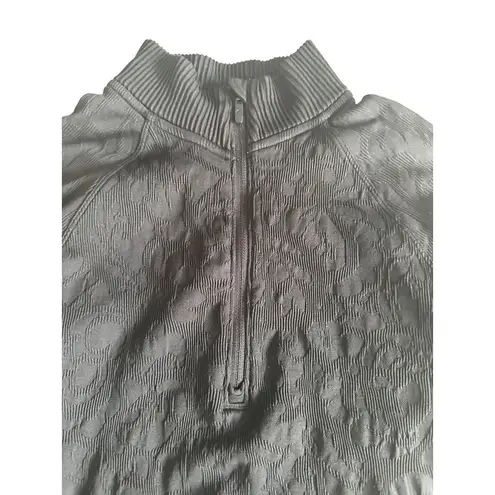 LULULEMON Womens Black Seamless Floral Zip Size 8