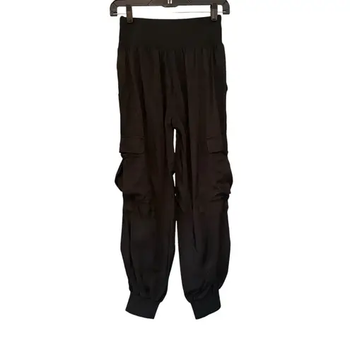 Cinq a Sept Giles Cargo Silky High Rise Jogger Black Pull On Pant, Sz XS