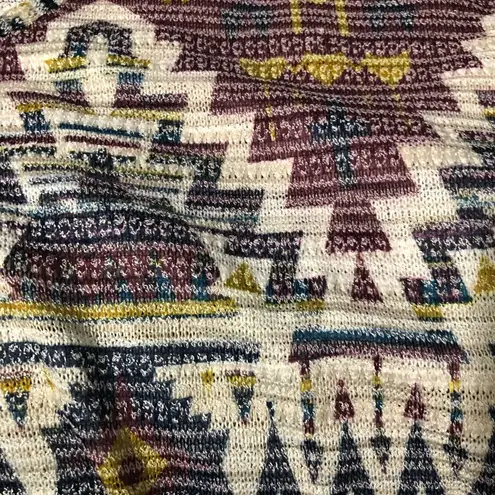 Xhilaration Boho Aztec western print shirt tassel detail  women’s size medium