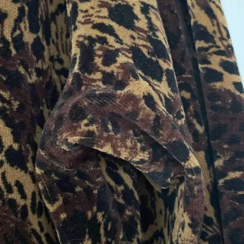 Jason Maxwell Vintage Velour Velvet Animal Print Tunic Top Blouse Shacket Jacket