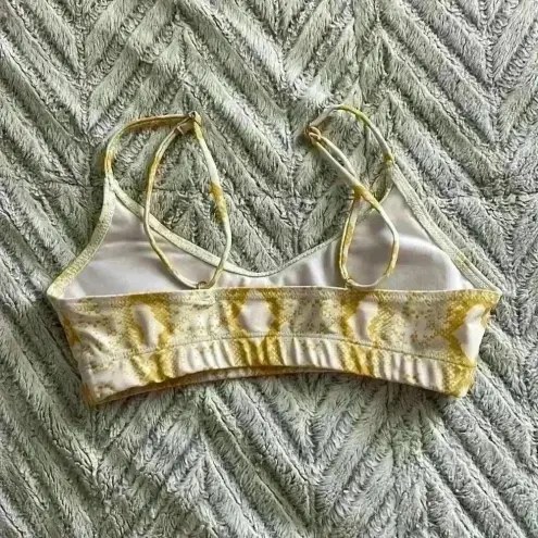 SheIn Yellow snakeskin  bikini top size‎ small