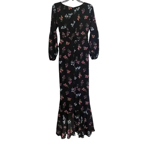 Likely Revolve Perla Floral Maxi Dress Long Sleeve Faux Wrap Party Dress Size 2