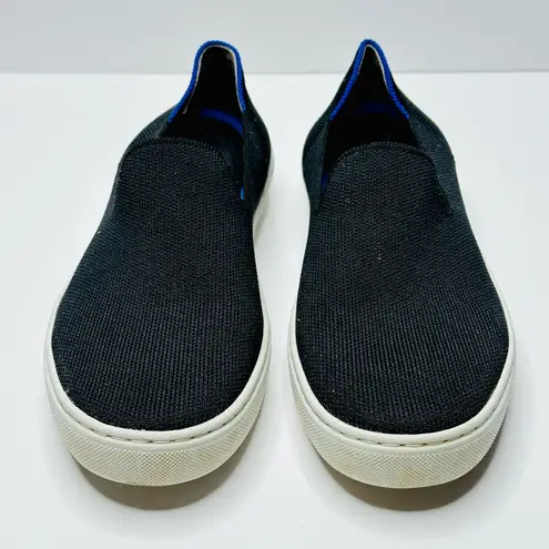 Rothy’s The Original Slip On Black Sneakers Loafers Shoes Size 7 Blue