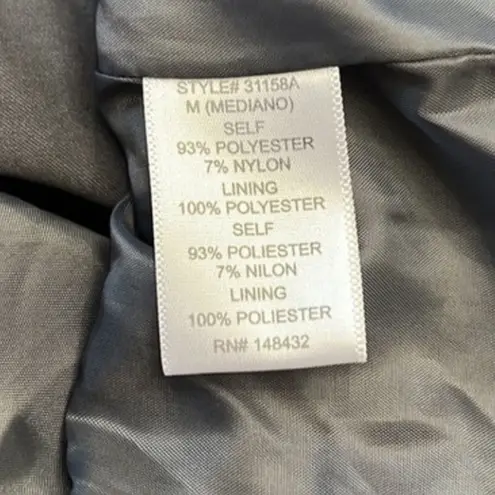 Staccato Jacket Womens Medium Gray Neutral Casual Moto Biker Emo Grunge Edgy