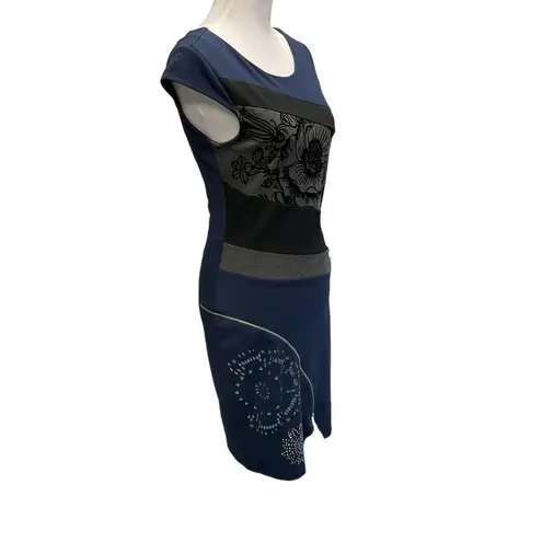 Desigual  Vest Candela Embellished Mini Sheath Dress Size‎ Medium