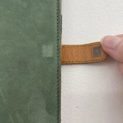 SNAKEHIVE Green Suede Leather Wallet 12 Pro Max Apple iPhone Case ID Card Holder