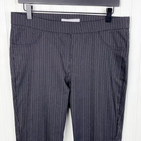 Valerie Stevens Women's Black Pinstripe Stretch Skinny Legging Pants Size 10