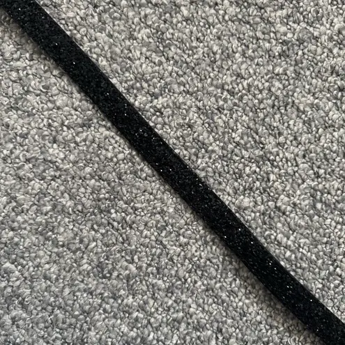 A. BROD Vintage Womens Black Edgy Western Glitter Rhinestone Gem Skinny Belt Size L