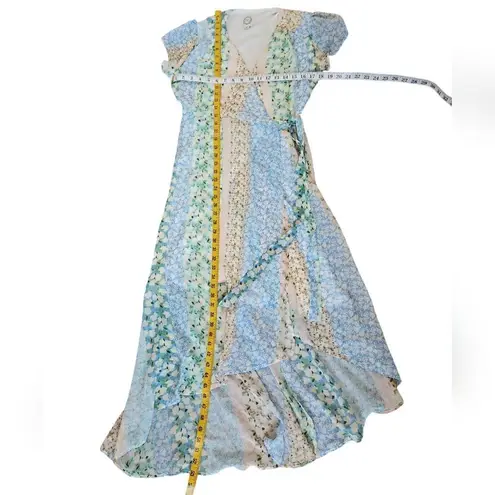 Blue Rain  Asymmetrical high low hem Floral Dress Womens Size Medium