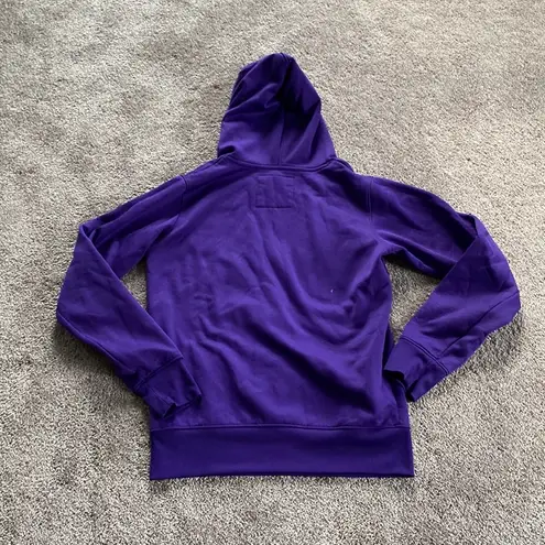 Under Armour  Semi-Fitted Cold Gear Purple Logo Hoodie SIZE S