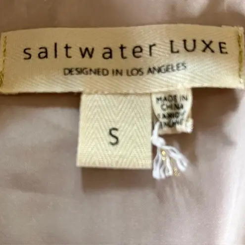 Saltwater Luxe Megan Mini Dress, Champagne with Light Gold Sequins, size Small