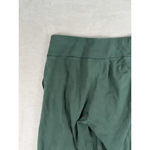 Pact Wide Leg Oversized Cropped Sweatpants Green Size Small Minimal Basics