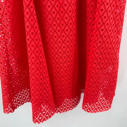 Swim Solutions Swim Dress Size 12 Bow Front Tummy Control Swimsuit Orange NWT