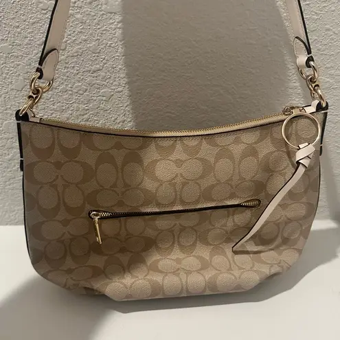 Coach  Skylar Hobo Signature Canvas Shoulder Bag in Light Khaki Chalk Style 90738