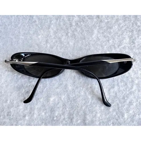 Vintage KATA Cat Eye Sunglasses Frames Black Silver Eyewear