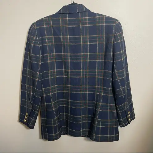 Talbots  Vintage Plaid Wool Blazer size 8 petite