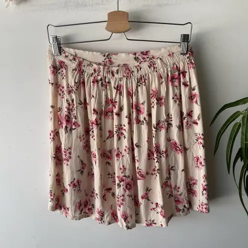 Amuse Society  Skirt Womens Large Cream Floral Boho Cottage Prairie Summer