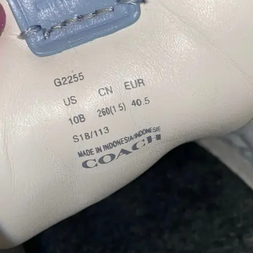 Coach x Keith Haring C101 Low Top Azure Appliqué Heart Sneaker Size 10B / 40.5 Blue