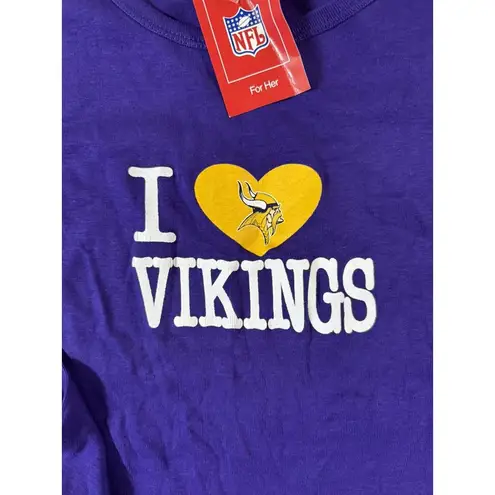 Minnesota Vikings Women's Long Sleeve Tshirt Size Small (see Measurements) NWT Purple