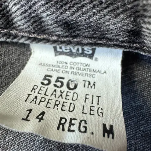 Levi's Vtg 90s  Jeans 550 Womens 14 (Fit 30x30) Relaxed Straight 90s Black Baggy