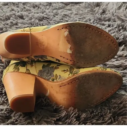 Rag and Bone  Newbury bootie yellow blue floral sz 8/38