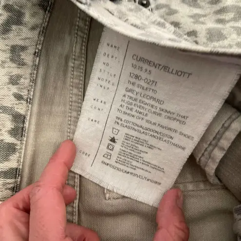 REVOLVE CURRENT ELLIOTT THE STILETTO IN GRAY ANIMAL PRINT Tan Size 28