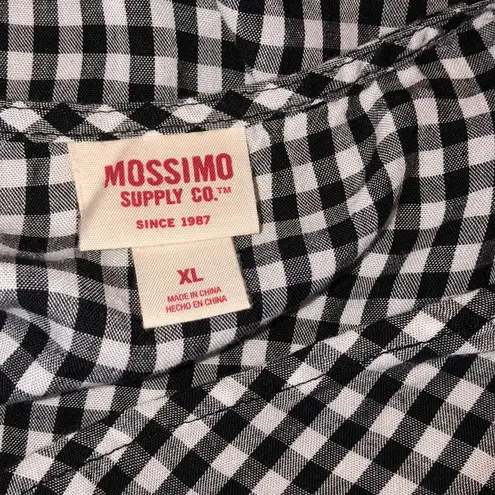 Mossimo Supply Co  XL checkered bell sleeve top