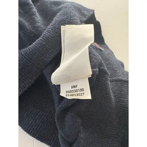 Hollister VTG  Cardigan Sweater Size Small Dark Blue Bows Slim Fit Logo Y2K