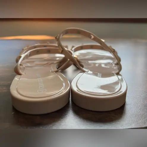 Charles Albert | ladies flat jelly slide sandals. Size: L, 40/8/9.