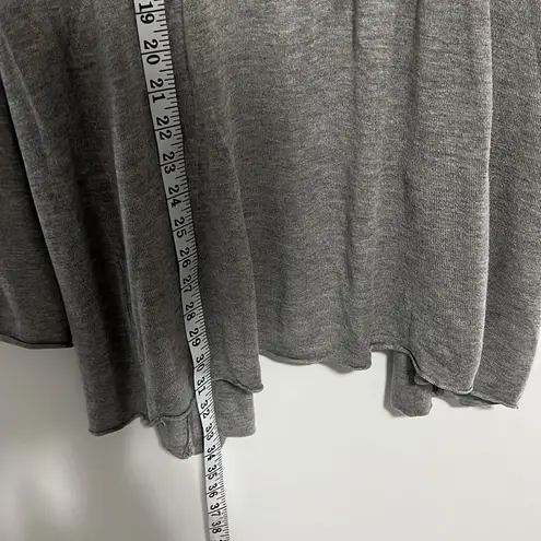 Joan Vass  Open Front Cardigan Light Grey EUC