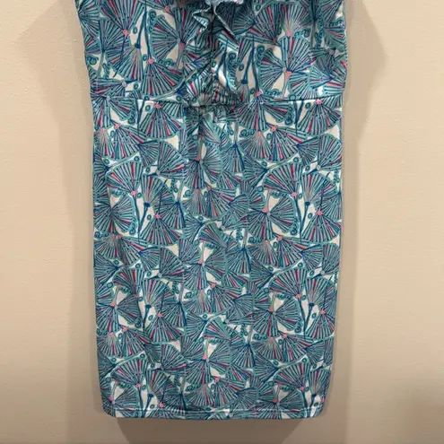 Tracy Negoshian Blue and White Patterned Mini Dress Size XS EUC