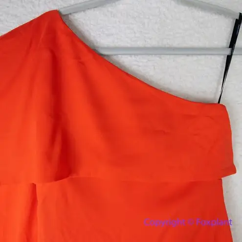 Marciano New! Guess orange red one shoulder mini dress with cape, size XS