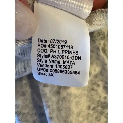 Haute Hippie Dress Women 3X Gray Snakeskin Jersey Tribe Maya V Neck Maxi Jungle