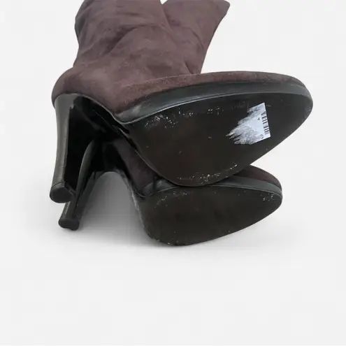 Giuseppe Zanotti Leather Suede Thigh High Stilleto Brown Boots in EU 36 US 6