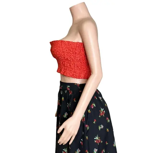 Hill House Scallop Lace June Nap Top, Poppy Red, XS