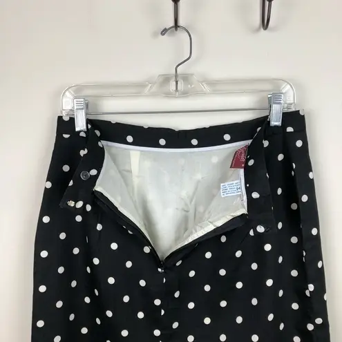 Vintage Gould’s Polka Dot Pencil Skirt 4 Black