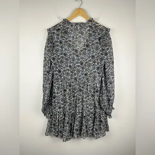 Veronica Beard Savile Printed Silk Crepe Floral Ruffle Mini Dress Women’s Sz 8