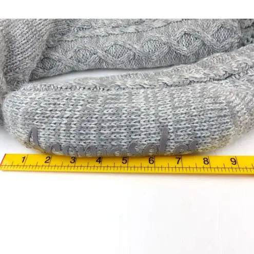 Aromasoles Lounge Socks Cable Knit One Size Gray Lined Rose Shea Butter Non Slip