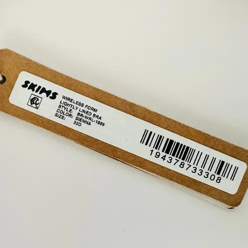 SKIMS 32D Wireless Form Lightly Lined Bra Sienna Tan Nude NEW