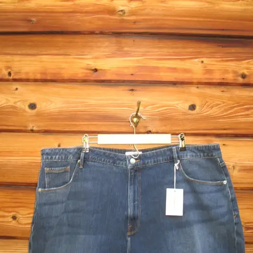 Good American NWT  Stretch Plus Size Cut Off High Waist Denim Jean Shorts