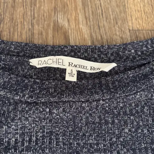 Rachel Roy Rowan Double Zip Front Vent Sweater – Blue/Gray – Women’s Small Blue