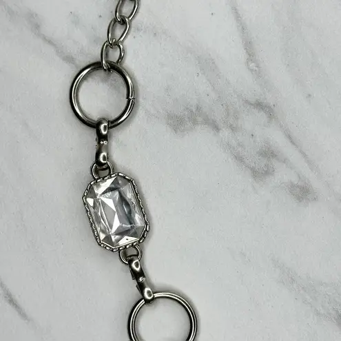 Rhinestone Silver Tone Chain Link Belt Small/Medium (S/M) ✨